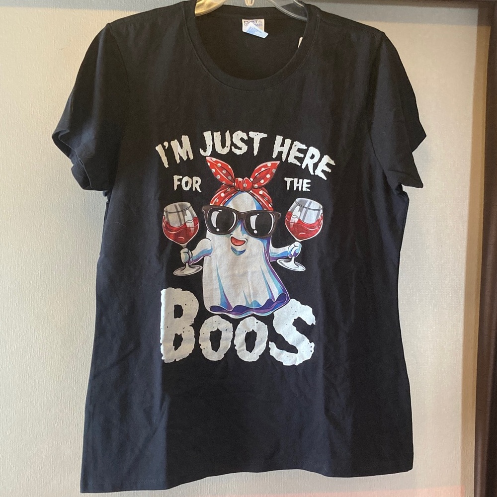 Port and Company Black Halloween Tee with Fun Graphic